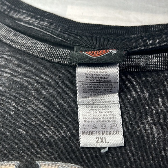 Harley-Davidson Women’s 2X | 3/4 Sleeve | RAF Mildenhall Military | Studded Top - Picture 8 of 14